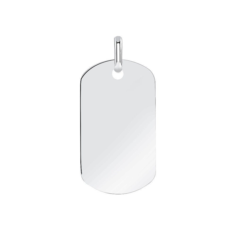 STERLING SILVER 925 ENGRAVABLE PLAIN DOGTAG PENDANT